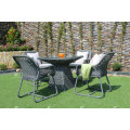 Synthetischer Poly-Rattan-Kaffee / Essens-Set Für Outdoor-Garten